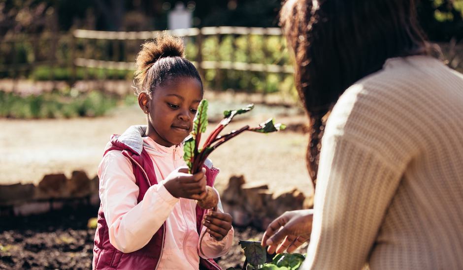 Girl at garden